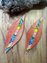 Load image into Gallery viewer, Leather feather earrings
