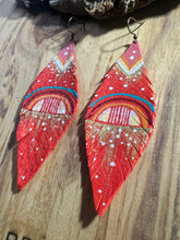 Load image into Gallery viewer, Leather feather earrings
