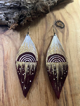 Load image into Gallery viewer, Leather feather earrings
