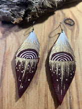 Load image into Gallery viewer, Leather feather earrings
