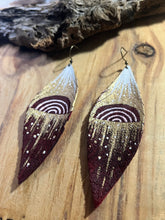 Load image into Gallery viewer, Leather feather earrings
