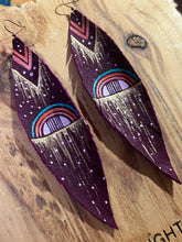 Load image into Gallery viewer, Leather feather earrings
