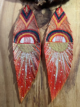 Load image into Gallery viewer, Leather feather earrings
