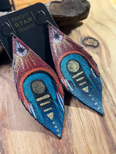 Load image into Gallery viewer, Leather feather earrings
