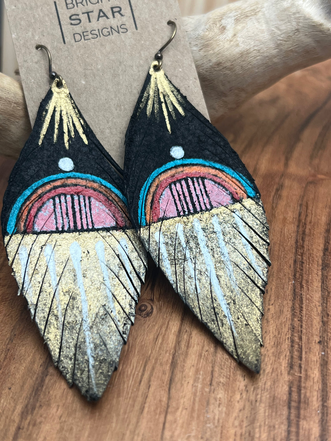 Leather earrings