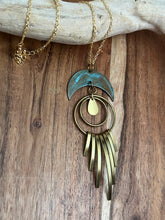 Load image into Gallery viewer, Crescent fringe necklace
