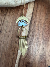Load image into Gallery viewer, Moon phase fringe necklace
